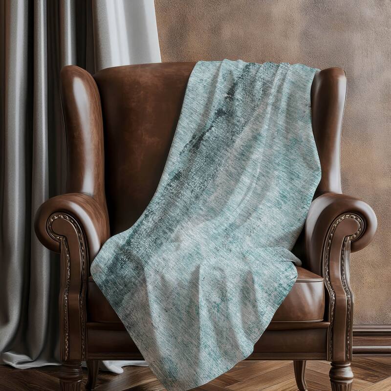 Premium Machine Washable Modern Contemporary Sherpa Throw Blanket