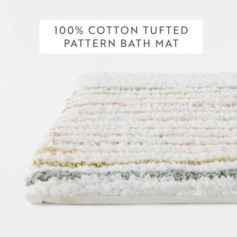 Becky Cameron 100% Cotton Modern Patterned Bath Mat
