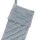 preview thumbnail 3 of 1, National Tree Company 19 in. HGTV Home Collection Quilted Velvet Stocking, Silver - 10in