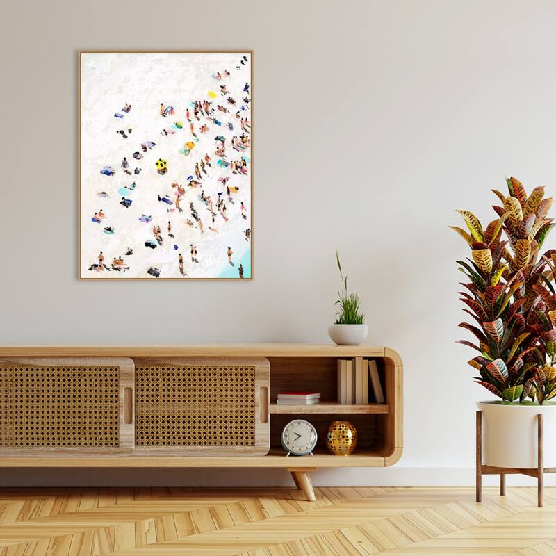Beach Life by Urban Road Framed Canvas Wall Art Print - Sylvie Maple