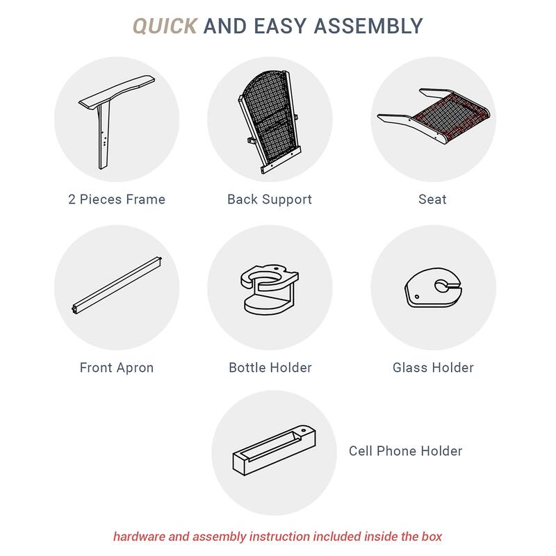 Cambridge Casual Camden Teak Patio Adirondack Chair Set with Padded Woven Seat - FREE Patio Cover