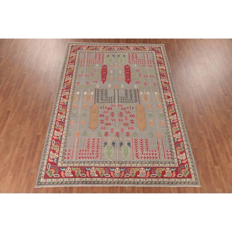 Kazak Oriental Area Rug Handmade Living Room Wool Carpet - 8'0" x 11'7"