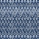 preview thumbnail 3 of 4, Indigo and Navy Graphic Indoor/ Outdoor Corded Square Chair Cushion