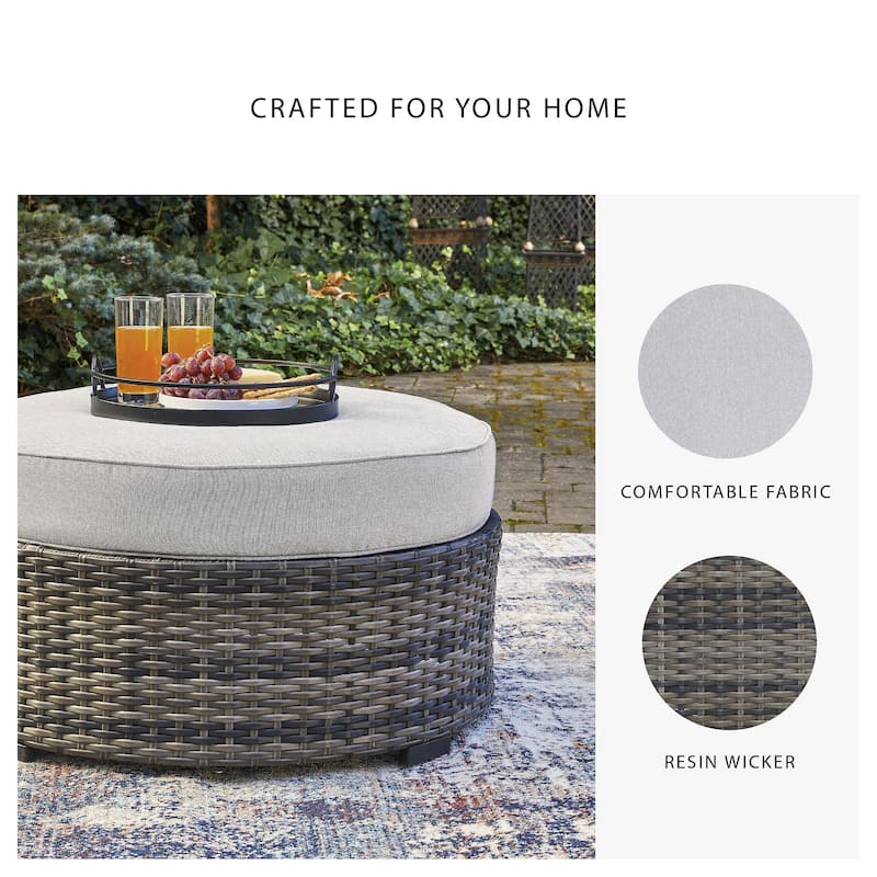 Signature Design by Ashley Harbor Court Ottoman with Cushion - 32"W x 32"D x 20"H