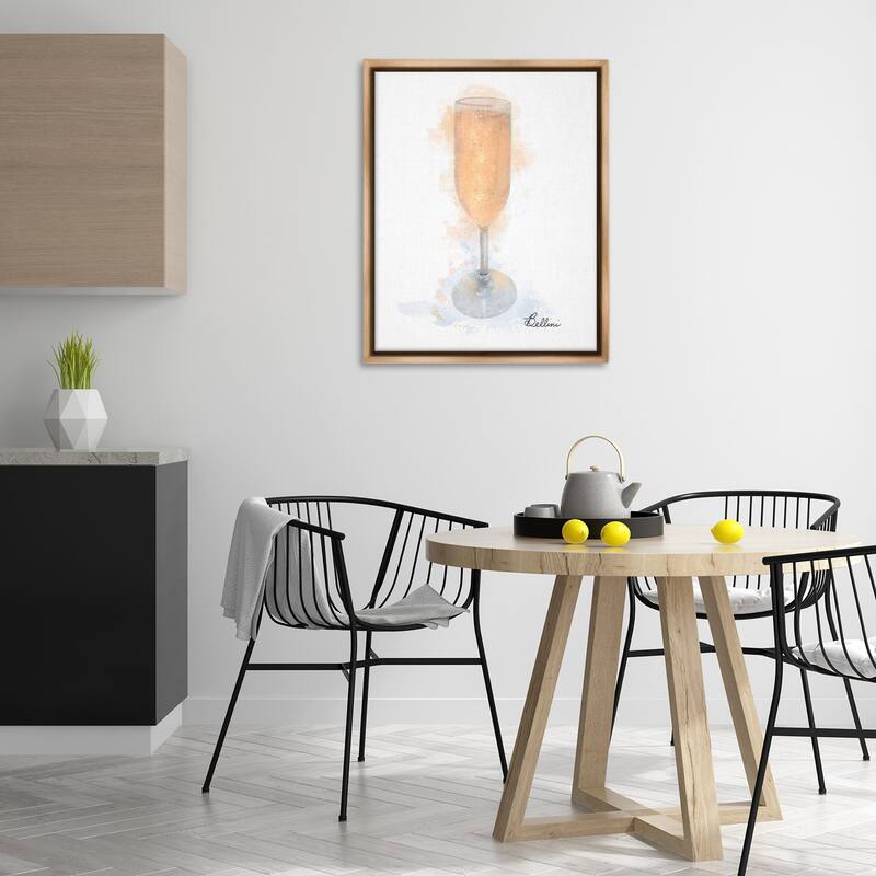 Stupell Gleaming Bellini Glass Framed Floater Canvas Wall Art Design By Matthew Piotrowicz