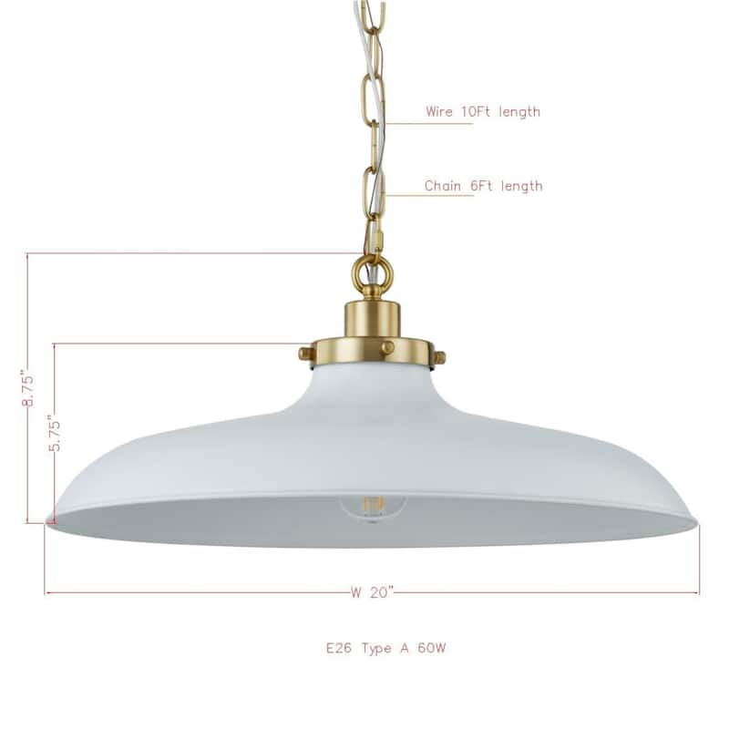 Mary Beth Pendant Light, White