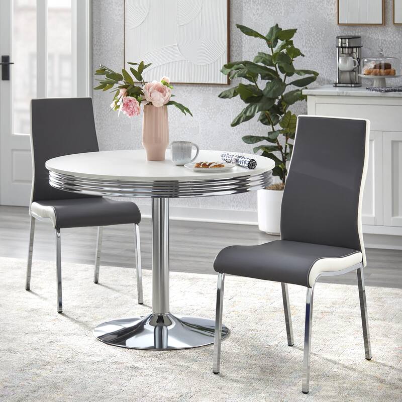 Simple Living Torrance 3-Piece Retro Dining Set - White/Grey