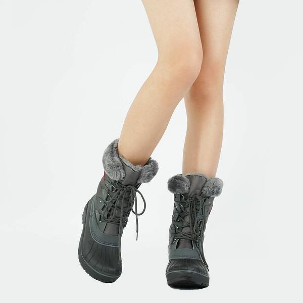 Shop Dream Pairs Women S Warm Faux Fur Lined Mid Calf Winter Snow