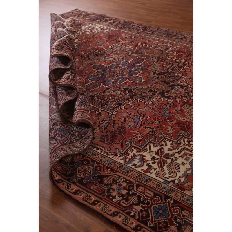Traditional Vegetable Dye Heriz Persian Wool Area Rug Hand-knotted - 8'11" x 11'3"