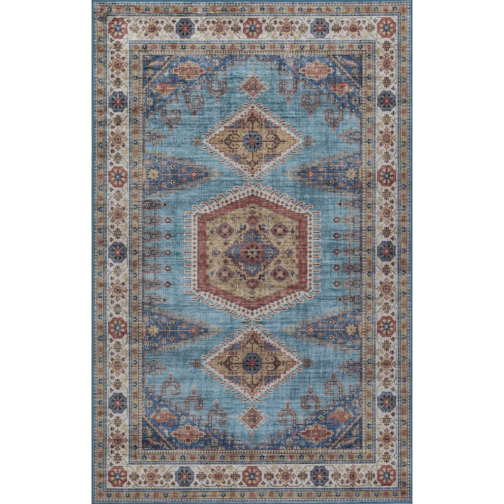 Momeni Karachi Traditional Area Rug with Non-Skid Backing