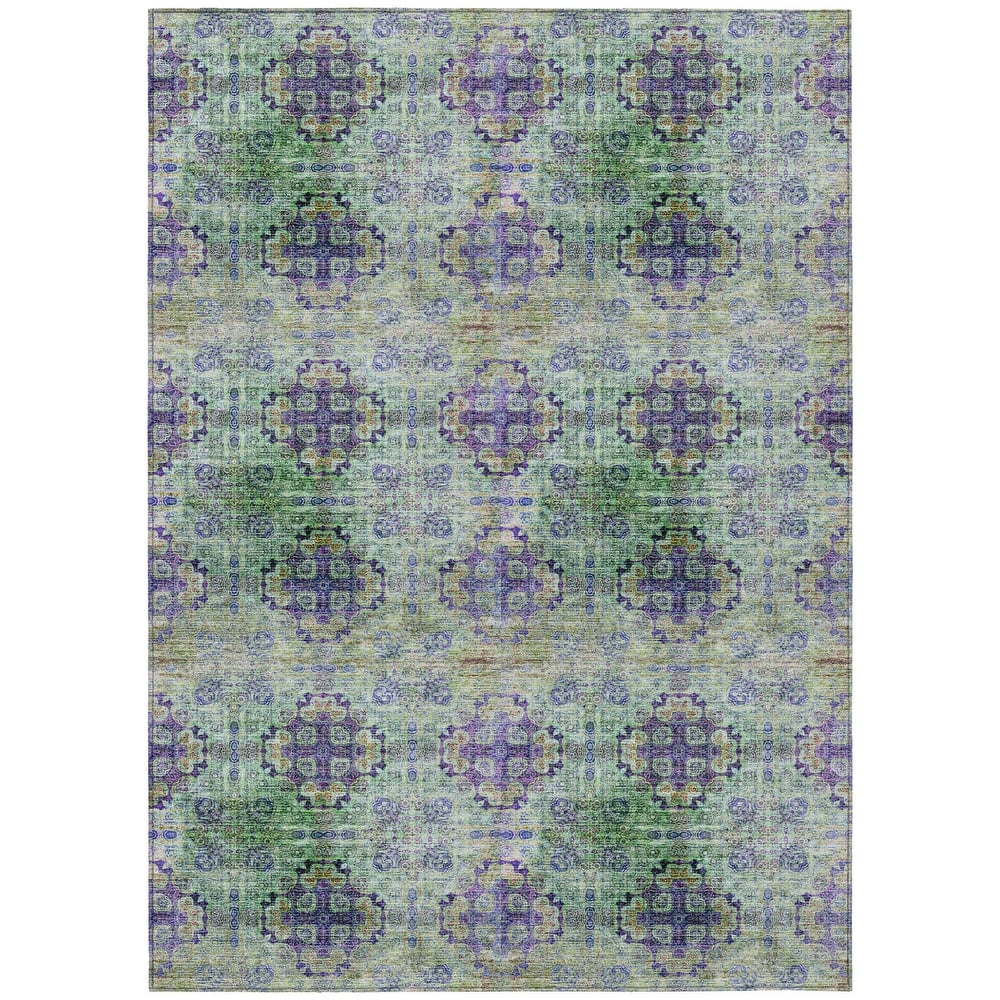 Altolu Garden-Inspired Weather Resistant Classic Meets Modern Runner Outdoor Rug