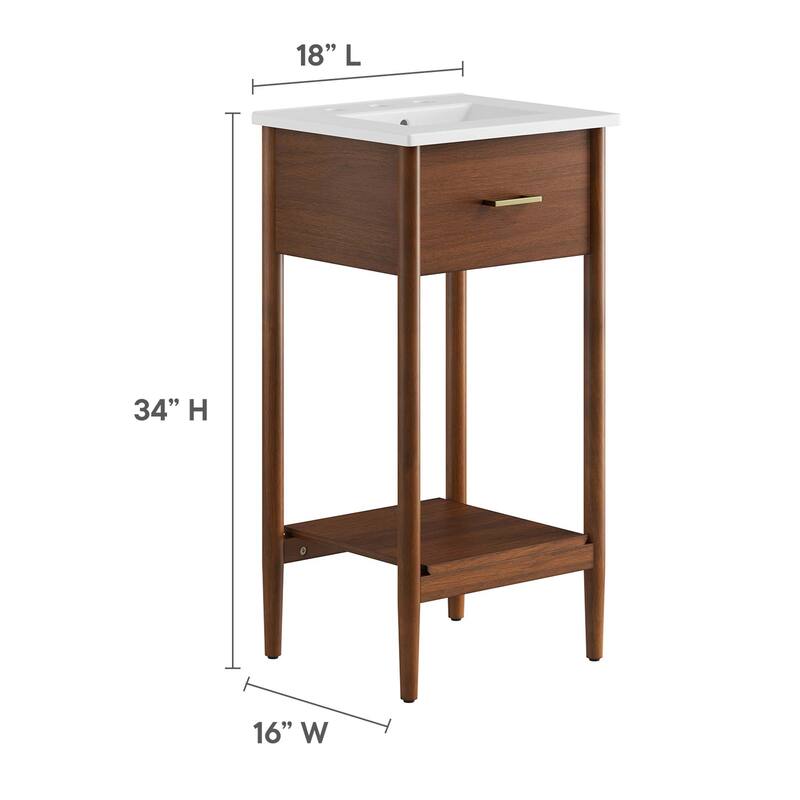 Zaire 18"/24"/30"/36"/48" Bathroom Vanity with White Sink Top