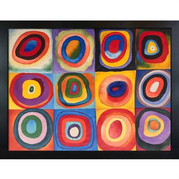 Shop Wassily Kandinsky Farbstudie Quadrate Hand Painted Oil Reproduction Overstock 17847056