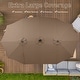 preview thumbnail 8 of 7, 15ft Patio Umbrella Outdoor Market Umbrella with Base and LED Lights