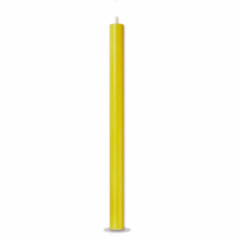 Color Studio 12" Straight Taper Unscented Smokeless Paraffin Wax Candle Yellow Burn Time 12 hrs. Sold In Units of 1