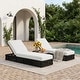 preview thumbnail 25 of 112, Patio Recline Chairs Adjustable Chaise Lounge with Cushions (Set of 2)