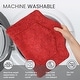 preview thumbnail 135 of 189, Home Weavers Waterford Collection Cotton Toilet Lid Rug | Elastic Fit | Fit Most Standard Toilet Lid | 18"x18"