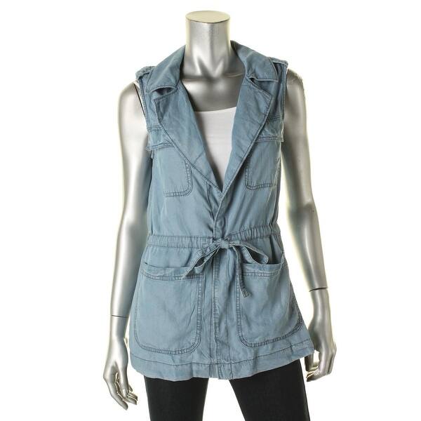 Shop Sanctuary Womens Day Trip Casual Vest Chambray Utility