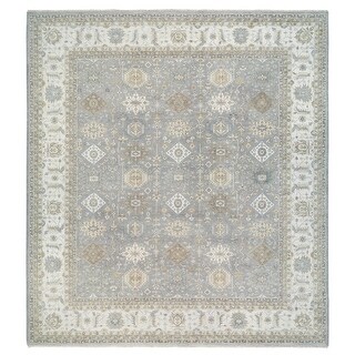Hand Knotted Grey Heriz with Wool Oriental Rug (14' x 16') - 14' x 16 ...