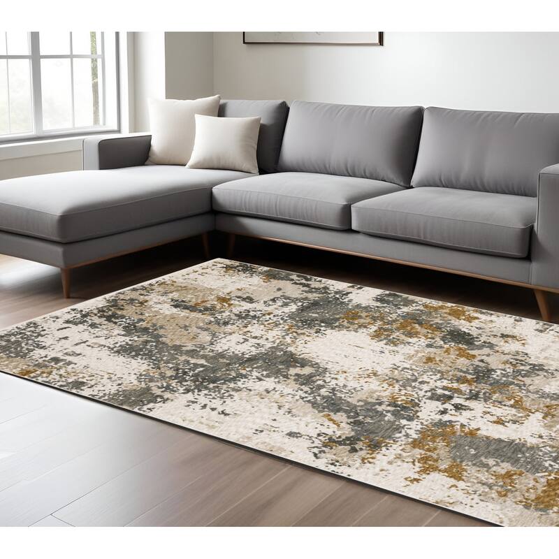 HomeRootsAbstract Modern Runner Area Rug - 155.12' X '118.11' X '0.24