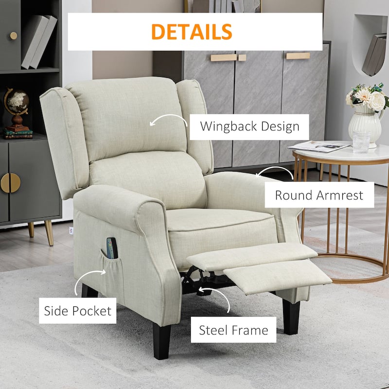 Recliner Chair For Living Room With Heat