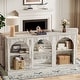 preview thumbnail 36 of 43, 63-Inch Farmhouse Console Table with 3 Tier Storage