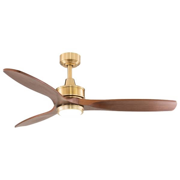 slide 2 of 10, Vaxcel Lighting Curtiss 52" 3 Blade Indoor Ceiling Fan - Remote Satin Brass