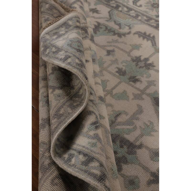 All-Over Floral Oushak Oriental Area Rug Handmade Wool Carpet - 7'11" x 10'0"