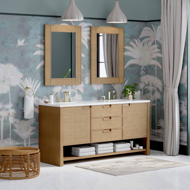 Solene 72" Double Vanity, Seaside Oak - 72