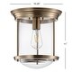 preview thumbnail 9 of 24, Orbe 10.25" Metal/Glass LED Flush Mount, by JONATHAN Y