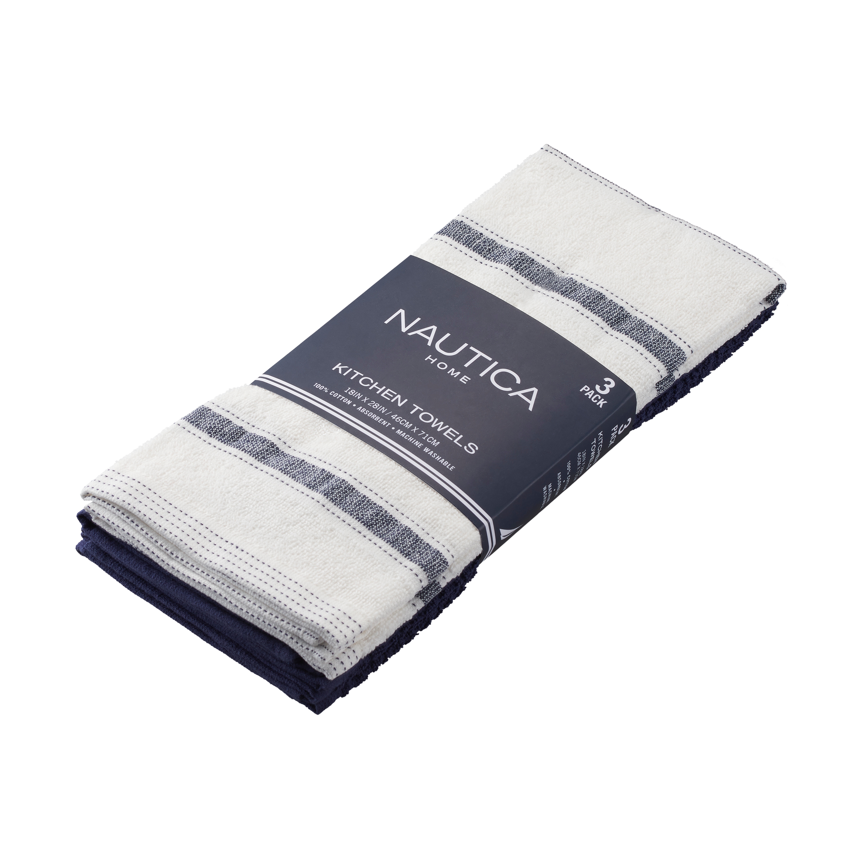 Nautica Home Cotton Classics Textured 18 x 28 3 Piece Kitchen Towel Set On Sale Bed Bath Beyond 37308547