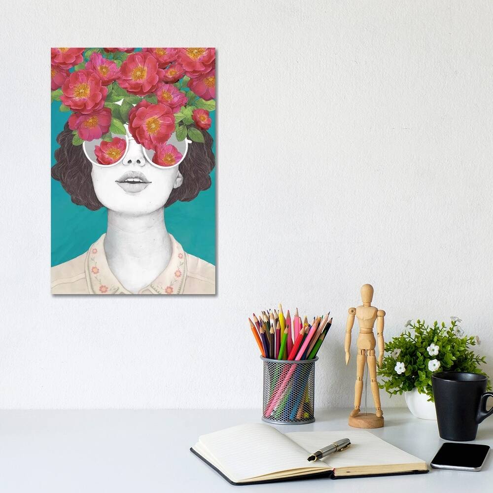 iCanvas "The Optimist Rose Tinted Glasses" by Laura Graves Canvas Print