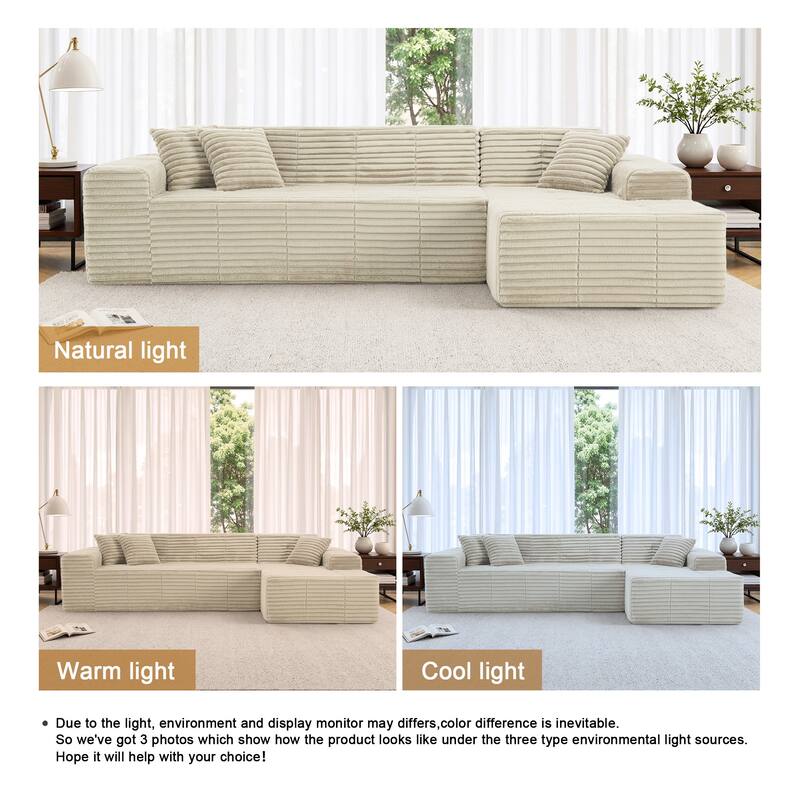 Free Combination Sectional Sofa Couch with L-Shape Chaise for Living Room