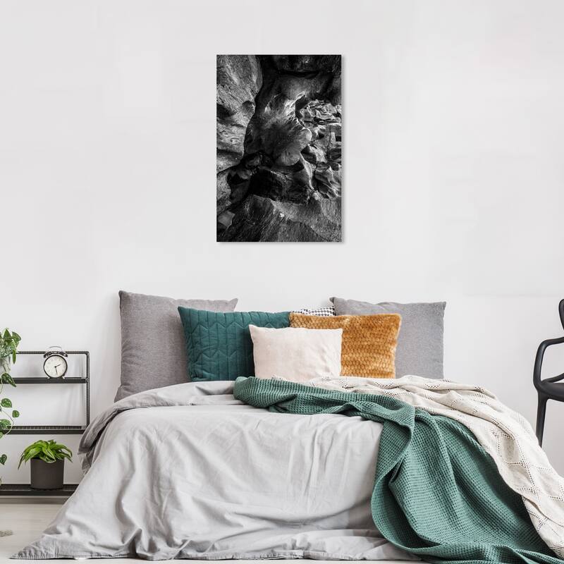 Wynwood Studio Canvas Abstract Rock Textures Black and Modern & Contemporary Wall Art Canvas Print - 36 x 24