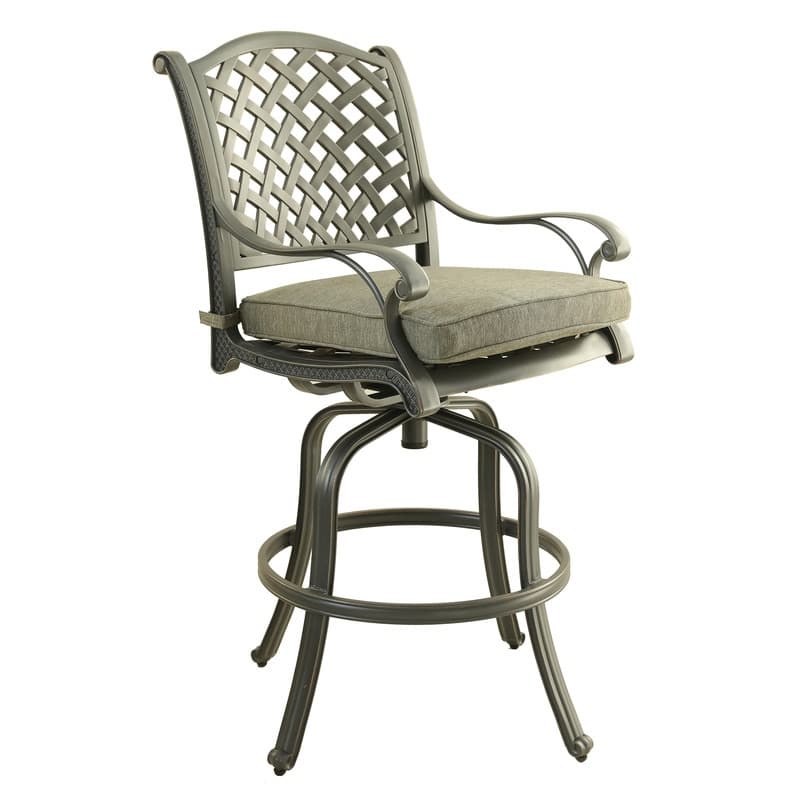 Ventura Cast Aluminum Bar Stool with Cushion (Set of 2)