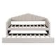 preview thumbnail 5 of 16, Twin size Velvet Daybed w/ Trundle Upholstered Bed Frame & USB Charging Ports Platform Bed, No Box-spring Needed, Easy Assembly