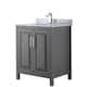 Option Dark Gray / White Carrara Marble Top / Polished