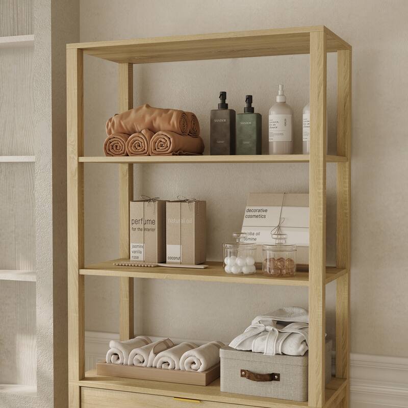 70.8" Tall Laundry Hampers, Bathroom Cabinet with Tilt-Out Baskets