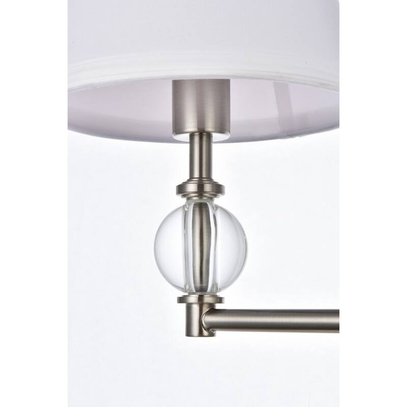 Bella 2-light Bath Sconce with White Fabric Shade