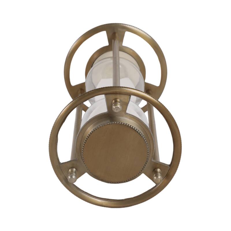Metal Aluminum Hourglass Decorative Object Modern Contemporary Display - 5" x 5" x 11"