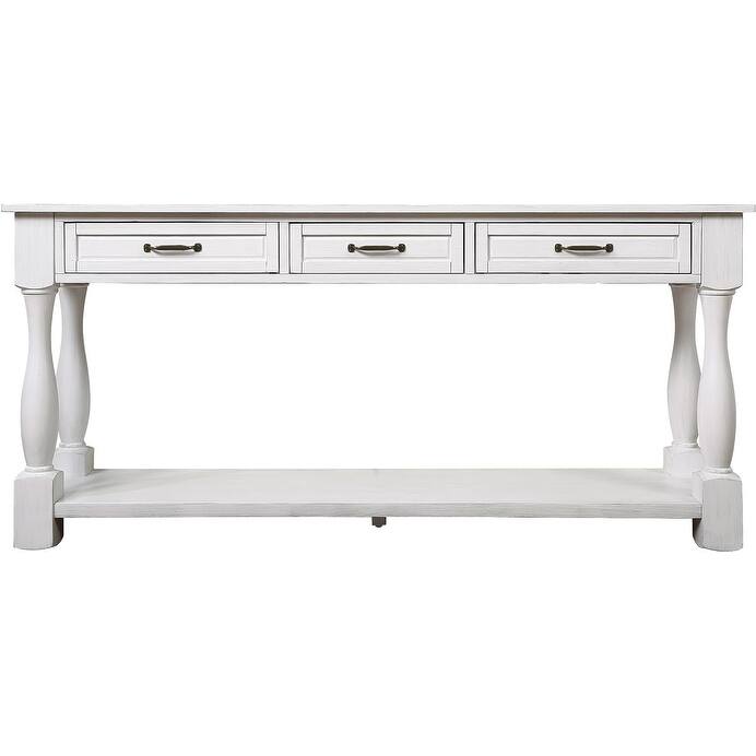 63" Entryway Table,Solid Wood Console Table