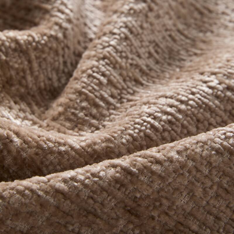 Modular Sectional Sofa Set with Petal Armrest Design External USB and Type-C Charger, Movable Ottoman, Chenille