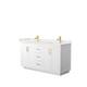Option White, Gold Trim, White Quartz Top