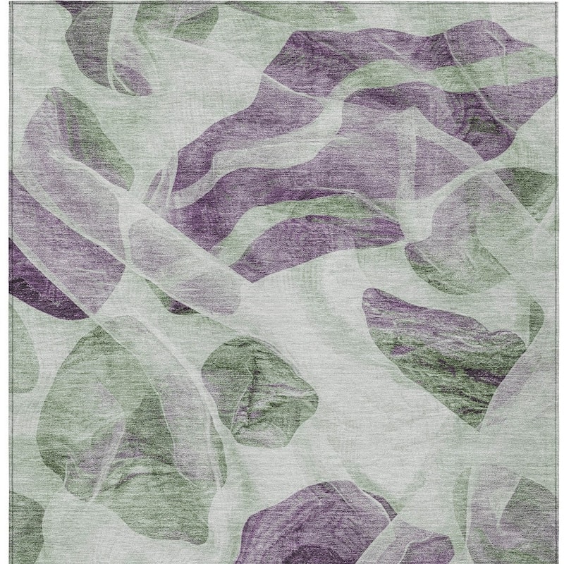 HomeRoots Abstract Transitional Rectangle Outdoor Rug