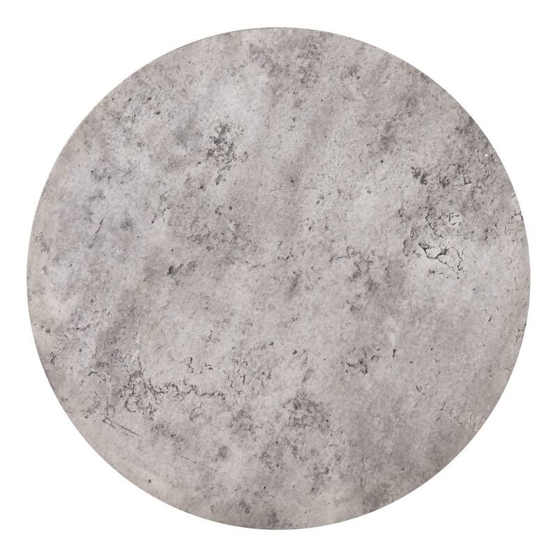 HomeRoots Set of Two Gray and Black Wood and Steel Round Nested Coffee Tables - 32.00 in. x 16.90 in. x 32.00 in.