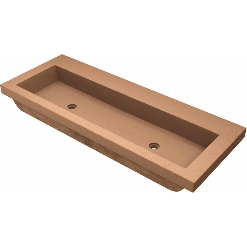 Native Trails Trough 48" Rectangular NativeStone Drop In Bathroom Sink - Terracotta