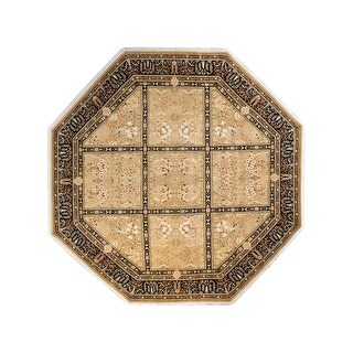 Overton Mogul, One-of-a-Kind Hand-Knotted Area Rug - Yellow, 9' 1" x 9' 1" - 9' 1" x 9' 1"