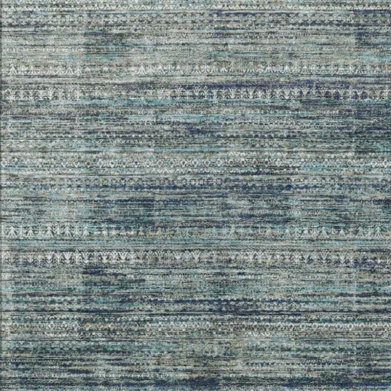 HomeRoots Striped Transitional Rectangle Outdoor Rug