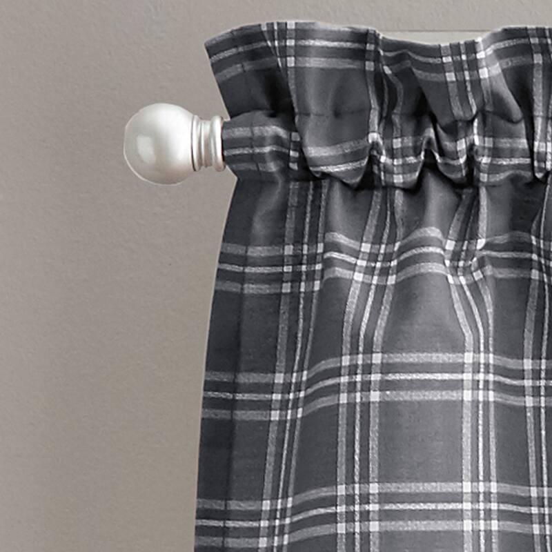 CHF Lodge Plaid Valance and Tier Pair Curtain Collection