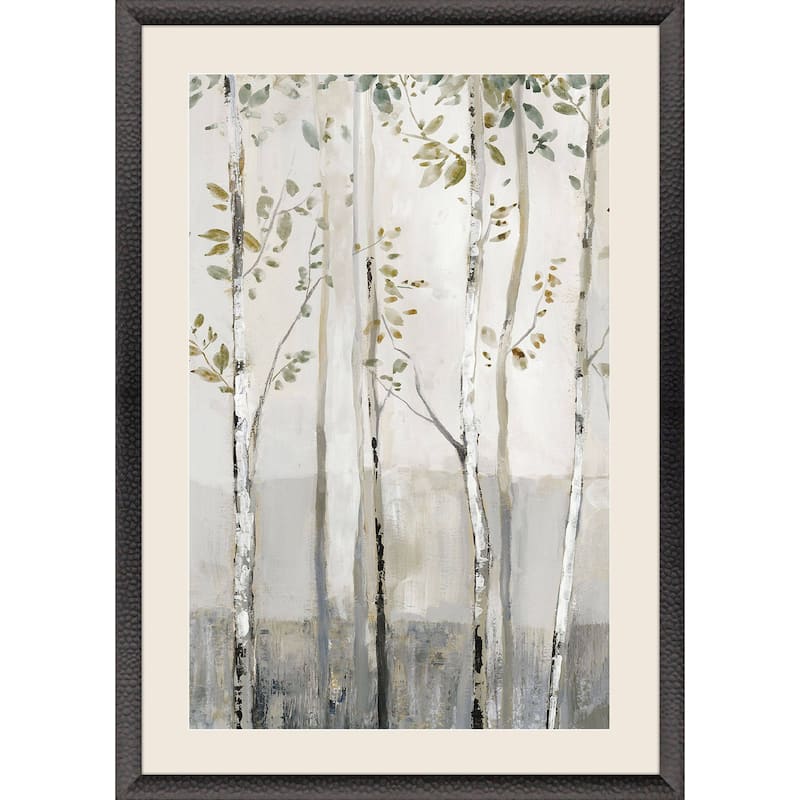 Blue Birch Serenade III Framed Art Giclee Under Glass - 47 X 33 X 1